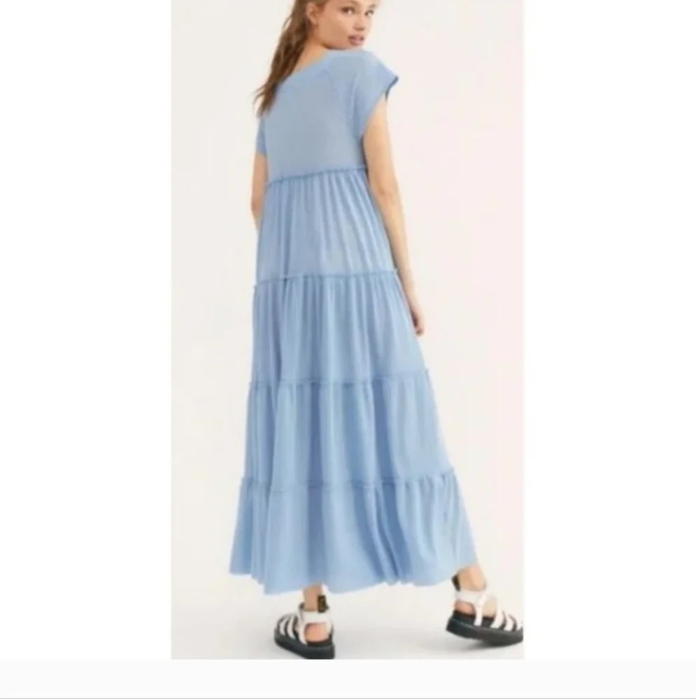 Free People Beach Saltwater Linen Blend Tiered Maxi Dress